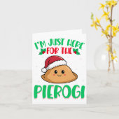 Ich bin nur hier für die Pierogi - Polnischer Pier Karte (Gelbe Blume)