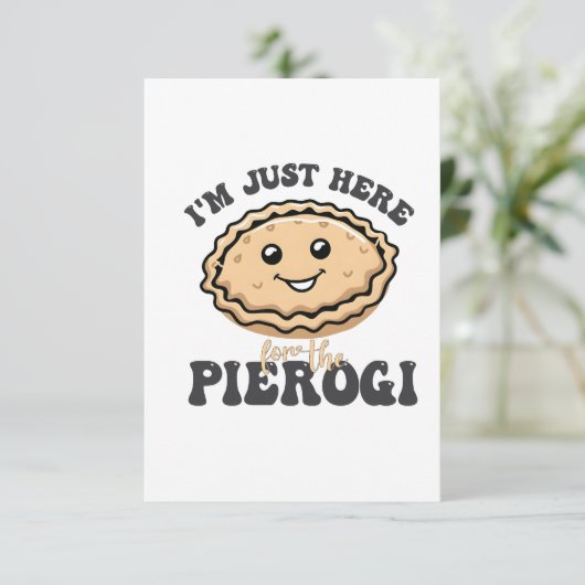 Ich bin nur hier für die Pierogi Save The Date (Stehend Vorderseite)