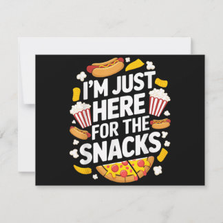 Ich bin nur hier für die Snacks Funny Food Lover F