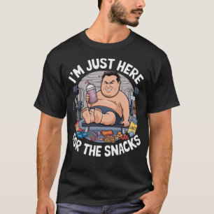 Ich bin nur hier für die Snacks - Funny Gym T-Shirt