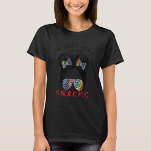 Ich bin nur hier für die Snacks Leopard Women Foot T-Shirt