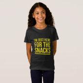 Ich bin nur hier für die Snacks lustige Football-F T-Shirt (Vorne ganz)