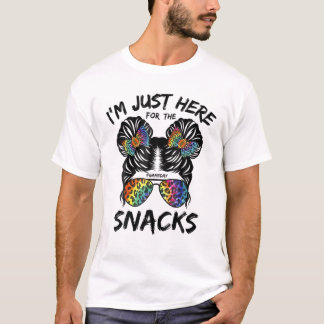 Ich bin nur hier für die Snacks Rainbow Football G T-Shirt