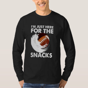 Ich bin nur hier für die Snacks US Gamers Football T-Shirt
