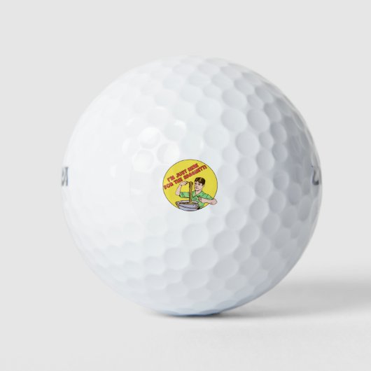 Ich bin nur hier für die Spaghetti Golfball (Vorderseite)