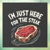 Ich bin nur hier für die Steak Beef Meat Liebhaber Fensteraufkleber (Blatt 3)