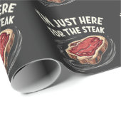 Ich bin nur hier für die Steak Beef Meat Liebhaber Geschenkpapier (Rolleneckpunkt)