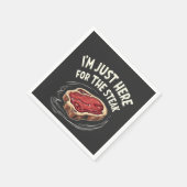 Ich bin nur hier für die Steak Beef Meat Liebhaber Serviette (Ecke)