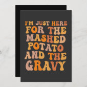 Ich bin nur hier für die verputzte Kartoffel lusti Einladung (Vorne/Hinten)