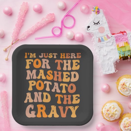 Ich bin nur hier für die verputzte Kartoffel lusti Pappteller (Party)