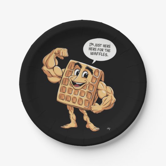 ICH BIN NUR HIER FÜR DIE WAFFEN PAPPTELLER (Vorderseite)