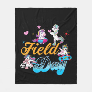 Ich bin nur hier für Field Day Magical Unicorn Pla Fleecedecke