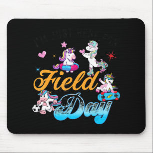 Ich bin nur hier für Field Day Magical Unicorn Pla Mousepad