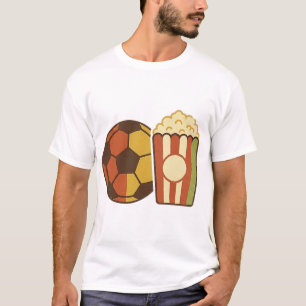 Ich bin nur hier für Fußball und Snacks Lustiges W T-Shirt
