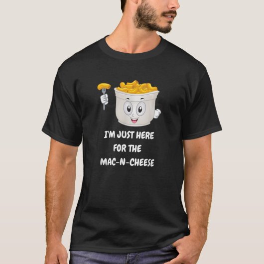 Ich bin nur hier für Mac N Cheese Funny Kids T-Shirt (Vorderseite)