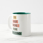 Ich bin nur hier für Mahjong Zweifarbige Tasse (Vorderseite Links)