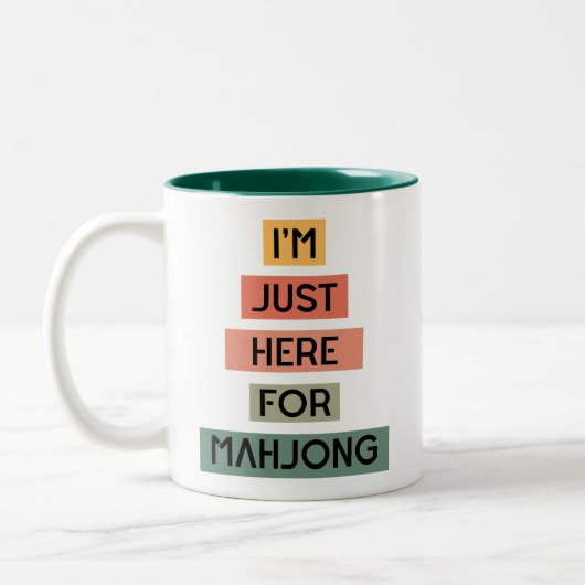 Ich bin nur hier für Mahjong Zweifarbige Tasse (Links)