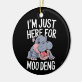 Ich bin nur hier für Moo Deng Niedlich Baby Hippo Keramik Ornament (Links)