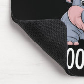 Ich bin nur hier für Moo Deng Niedlich Baby Hippo Mousepad (Ecke)