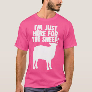 Ich bin nur hier für Schafe Männer Funny Sheep Lie T-Shirt