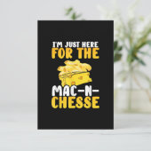Ich bin nur hier Mac und Cheese Erntedank Dinner RSVP Karte (Stehend Vorderseite)