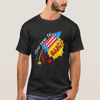 Ich bin nur hier, um am 4. Juli lustige Feuerwerke T-Shirt