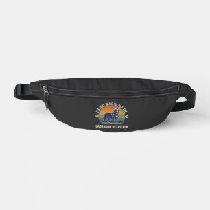 Ich bin nur hier um Labrador Retriever Hund Retro Bauchtasche