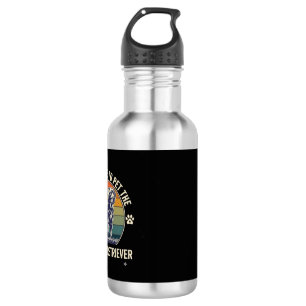 Ich bin nur hier, um Labrador Retriever Hund Retro Edelstahlflasche
