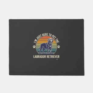 Ich bin nur hier, um Labrador Retriever Hund Retro Fußmatte