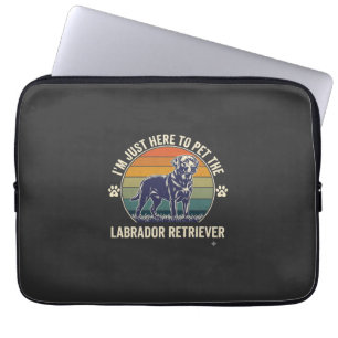 Ich bin nur hier um Labrador Retriever Hund Retro Laptopschutzhülle