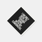 Ich bin nur hier, um mich mit meinen Mitarbeitern Serviette (Ecke)