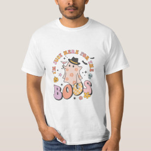 Ich bin nur hier wegen den Buhs, Retro Groovy Hall T-Shirt