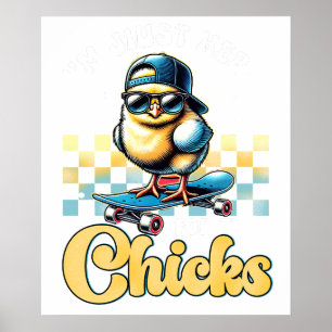 Ich bin nur hier wegen der Mädels, Retro, Vintage Poster