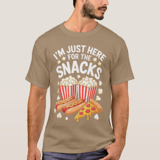 Ich bin nur hier wegen der Snacks Lustiger Food Lo T-Shirt