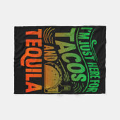 Ich bin nur hier wegen der Tacos und Tequila Fleecedecke (Vorderseite (Horizontal))