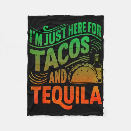 Ich bin nur hier wegen der Tacos und Tequila Fleecedecke (Vorderseite)