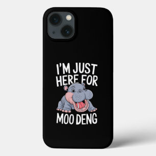 Ich bin nur hier wegen Moo Deng süßes Baby Nilpfer Case-Mate iPhone Hülle