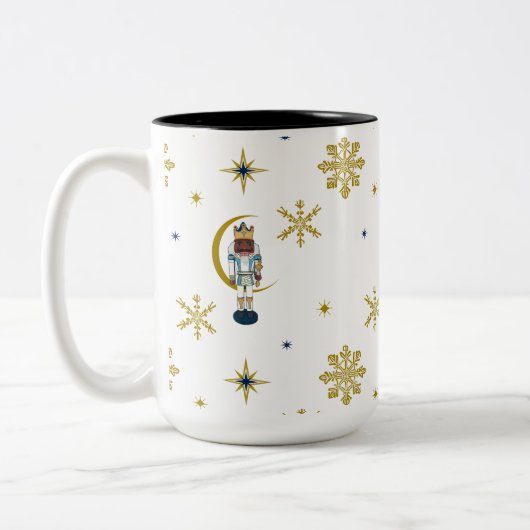 Ich bin nur Nutcrakers für Weihnachten in Blau und Zweifarbige Tasse (Links)