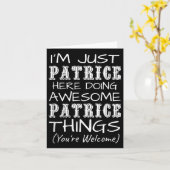 Ich bin nur Patrice hier, der Phantastische Patric Karte (Gelbe Blume)