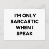 Ich bin nur sarkastisch postkarte (Vorderseite)