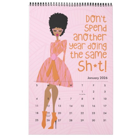 Ich bin nur Sayin 2023 11" x 17" Kalender (Jan 2026)