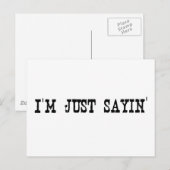 Ich bin nur Sayin Postkarte (Vorne/Hinten)