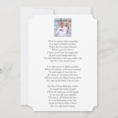 Ich bin nur weg gegangen einladung (Rückseite)