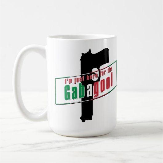 Ich bin nur wegen dem Gabagool hier Kaffeetasse (Links)