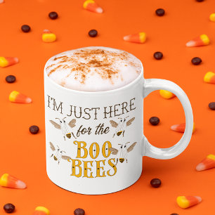 Ich bin nur wegen der Boo-Bienen hier Lustiges Hal Kaffeetasse
