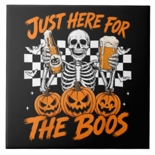 Ich bin nur wegen der Buh-Rufe hier Halloween-Skel Fliese
