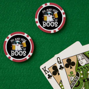 Ich bin nur wegen der Buh-Rufe hier Lustiges Hallo Pokerchips