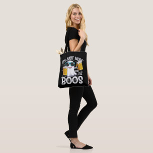 Ich bin nur wegen der Buhs hier Lustiges Halloween Tasche