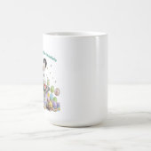Ich bin nur wegen der Schokolade hier Kaffeetasse (Mittel)