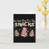 Ich bin nur wegen der Snacks Weihnachtskuchen Debb Karte (Gelbe Blume)